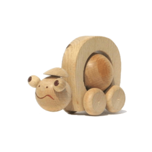 Wooden snail children's toy