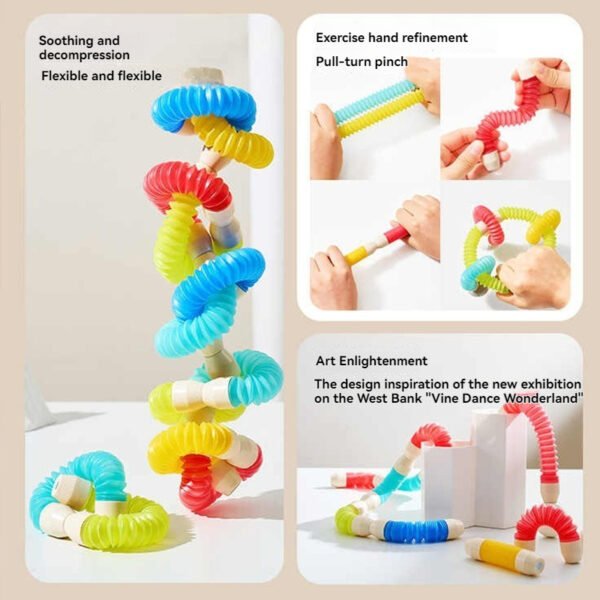Variety Twist Retractable Magnetic Stick Children's Educational DIY Assembled Magnetic Building Blocks Toys - Image 4