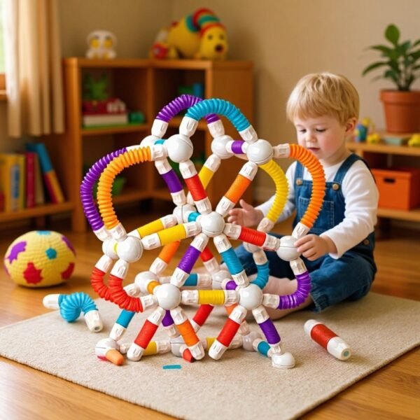 Variety Twist Retractable Magnetic Stick Children's Educational DIY Assembled Magnetic Building Blocks Toys - Image 2