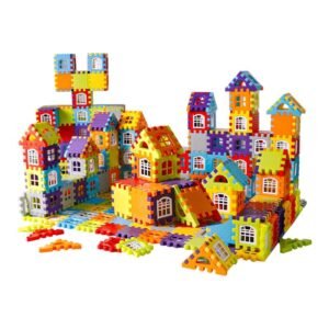 Children's House Building Blocks Assembled Toys Puzzle Large Particle Square Wall Window Model Puzzle 3 Years Old 6 Girls and Boys