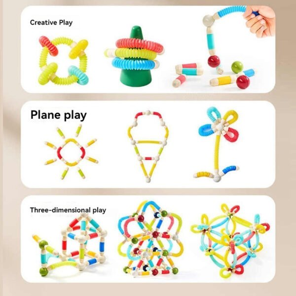 Variety Twist Retractable Magnetic Stick Children's Educational DIY Assembled Magnetic Building Blocks Toys - Image 3